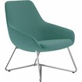 9To5 Seating Lounge Chair, w/Arms, 27inx29inx33in, Cloud Fabric/BK W-Base NTF9111LGBFCD